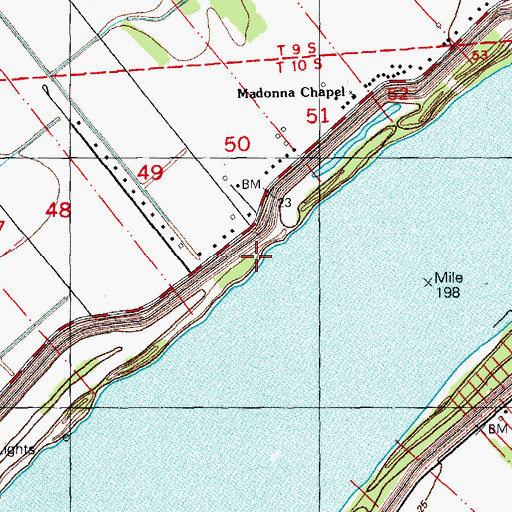 Topographic Map of Duboine Landing, LA