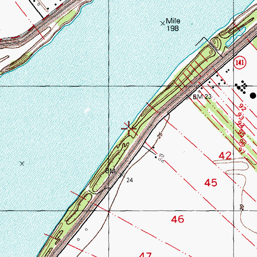 Topographic Map of Lorrett Landing, LA