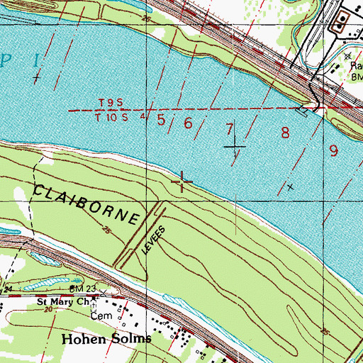 Topographic Map of Chatham Landing, LA