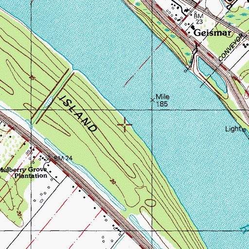 Topographic Map of Germania Landing, LA