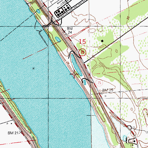 Topographic Map of Woodstock Landing, LA