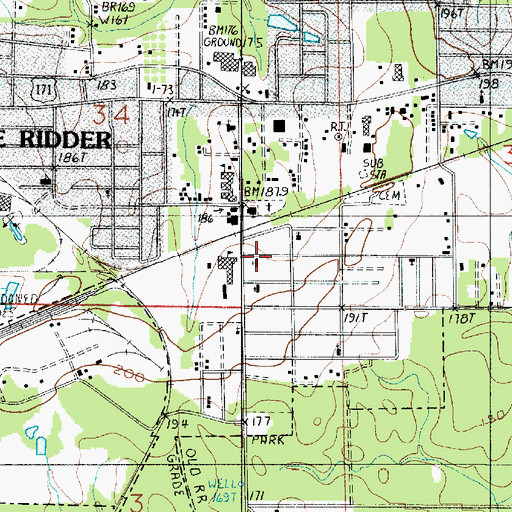 Topographic Map of Star of Bethlehem Baptist Church, LA
