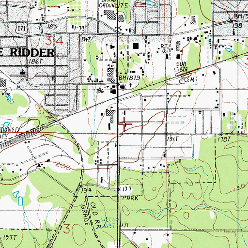 Topographic Map of New Hope Christian Methodist Episcopal Church, LA