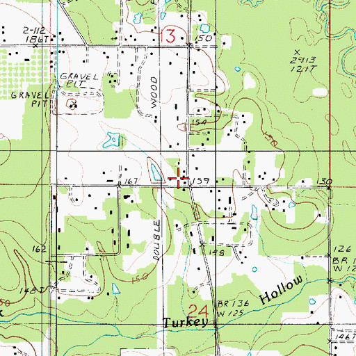 Topographic Map of Pleasant Hill School (historical), LA