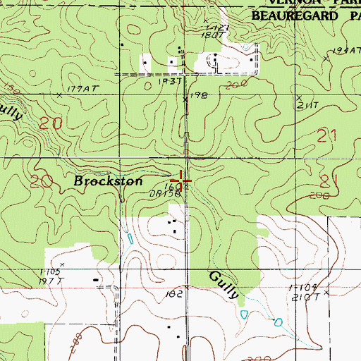 Topographic Map of Tilly Spring, LA