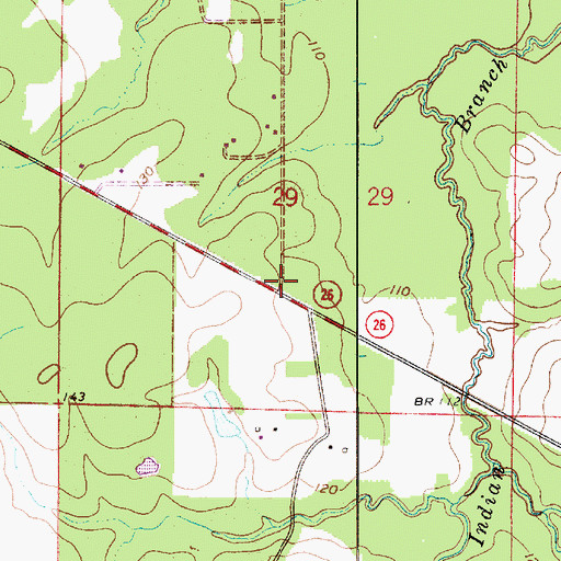 Topographic Map of Baggett (historical), LA