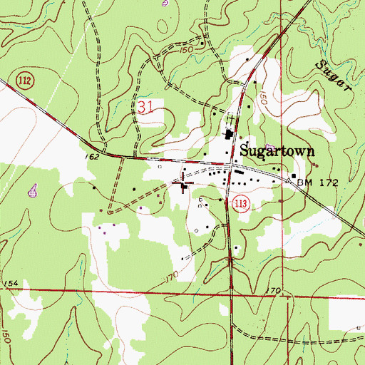 Topographic Map of Sugartown Male and Female Academy (historical), LA