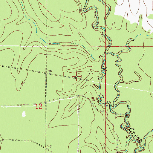 Topographic Map of East Mittie Gas Field, LA