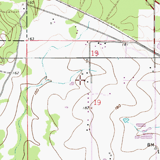Topographic Map of Elizabeth Gas Field, LA