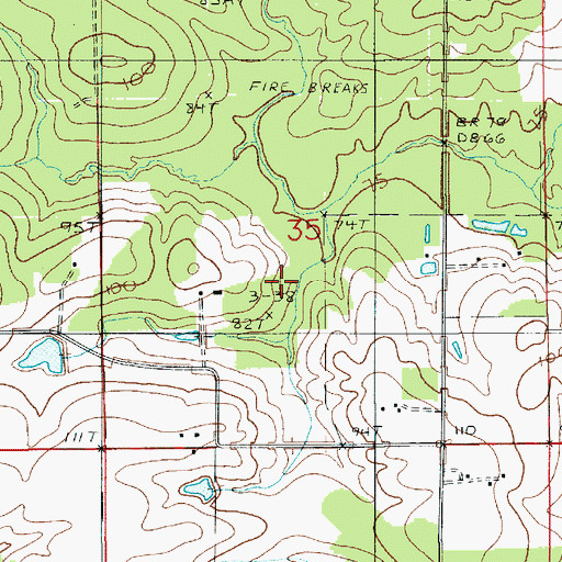 Topographic Map of Mud Creek Oil Field, LA