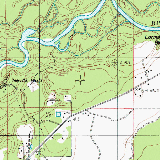 Topographic Map of North Indian Village Gas Field, LA