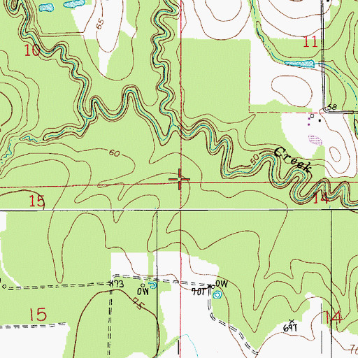 Topographic Map of Castor Creek Gas Field, LA