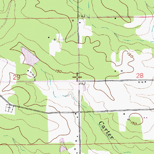 Topographic Map of Reids, LA