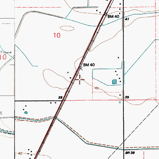 Topographic Map of Thompson Spur (historical), LA
