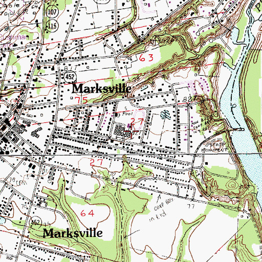 Topographic Map of Alert School (historical), LA