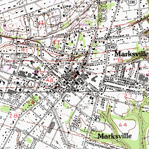 Topographic Map of Avoyelles Parish Courthouse, LA