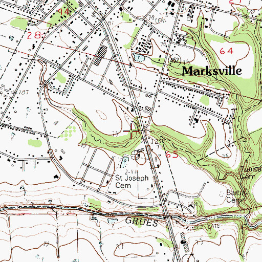 Topographic Map of Avoyelles Parish Markesville Detention Center, LA
