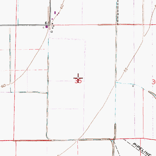 Topographic Map of Bayou Rouge Oil Field, LA