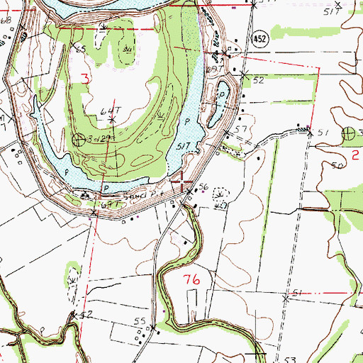Topographic Map of Bettevy Landing (historical), LA