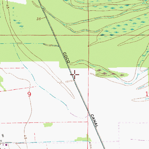 Topographic Map of Big Cane Gas Field, LA