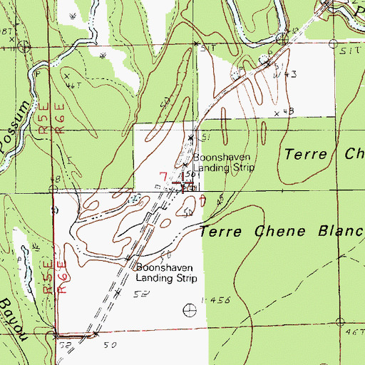 Topographic Map of Bonshaven Landing Strip, LA