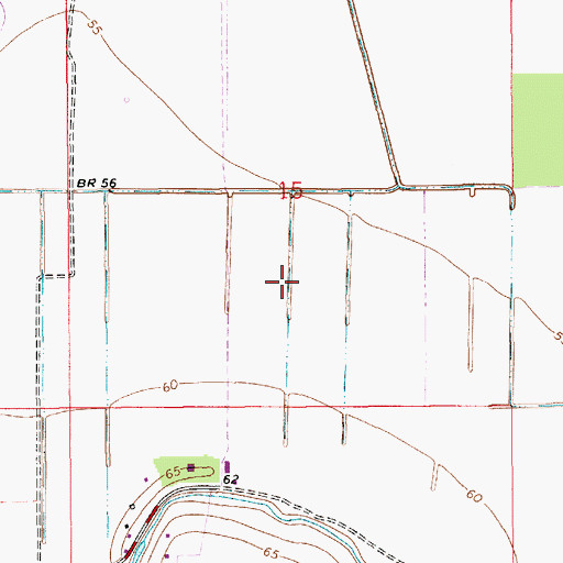 Topographic Map of Bunkie Oil Field, LA