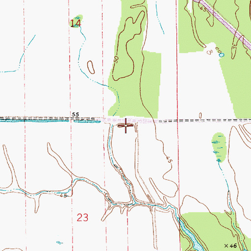 Topographic Map of Counterfeit Ridge, LA