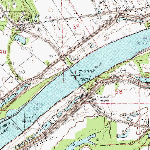 Topographic Map of David Ferry (historical), LA