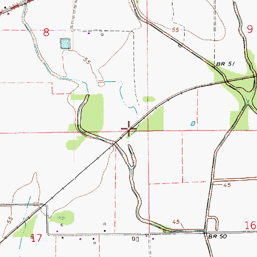 Topographic Map of Dora (historical), LA