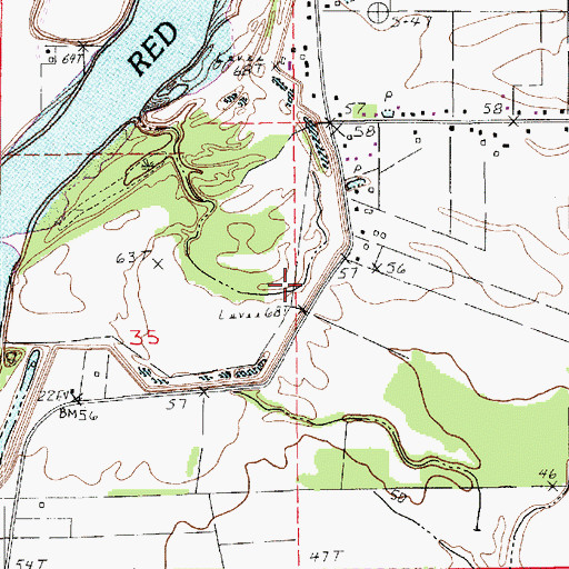 Topographic Map of Gardiner Landing (historical), LA