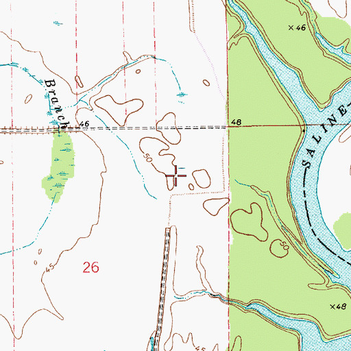 Topographic Map of Gum Ridge, LA