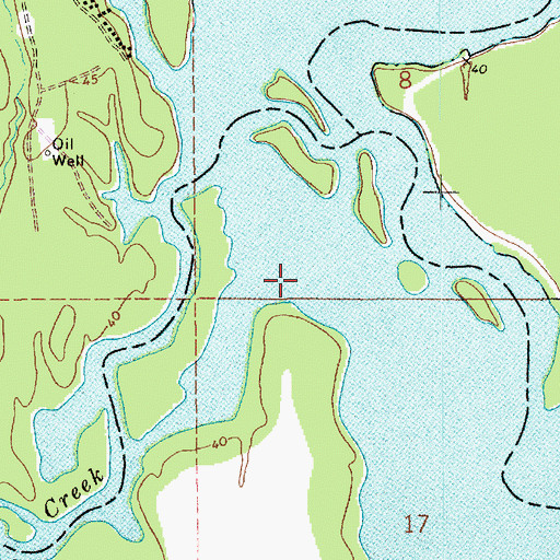 Topographic Map of Horseshoe Lake (historical), LA