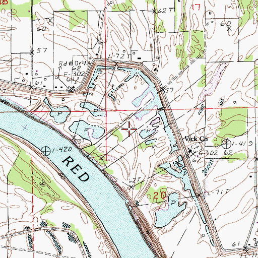 Topographic Map of J B Aymons Landing (historical), LA