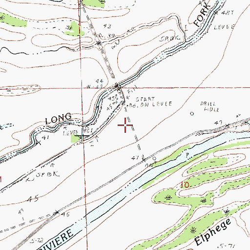 Topographic Map of Little River Oil Field, LA