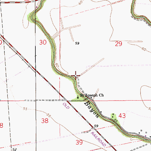 Topographic Map of McDonald (historical), LA