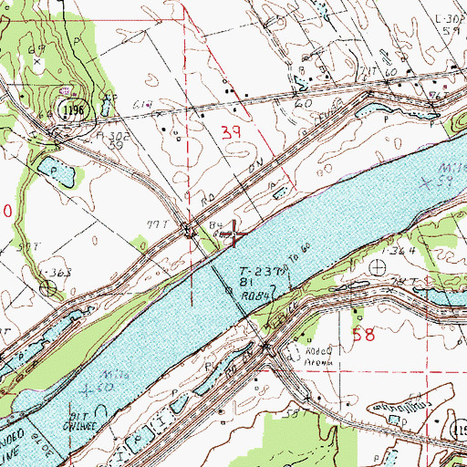 Topographic Map of Midway Landing, LA
