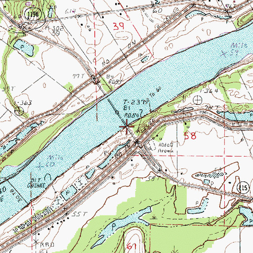 Topographic Map of Moncla Landing, LA
