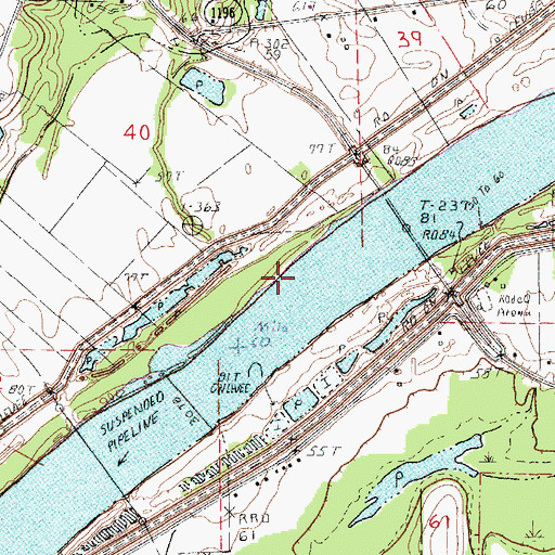 Topographic Map of Myrtle Grove Landing, LA