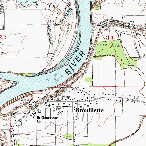 Topographic Map of Norman Landing, LA