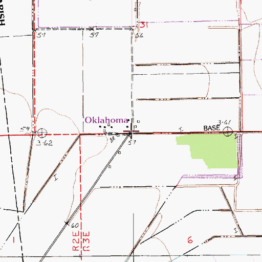 Topographic Map of Oklahoma, LA