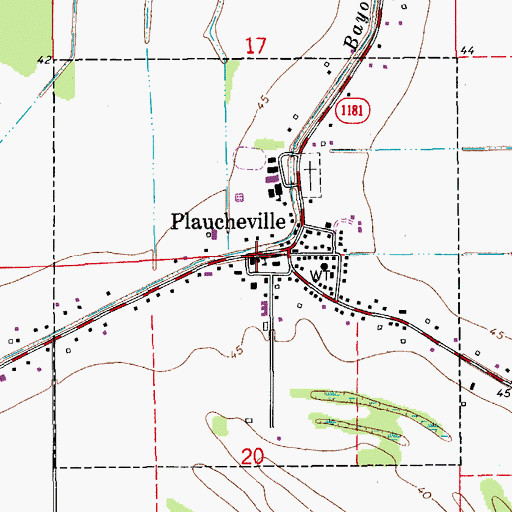 Topographic Map of Saint Joseph Elementary and High School, LA