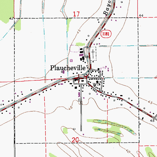 Topographic Map of Saint Joseph Junior High School, LA