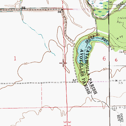 Topographic Map of Saint Leo Church Oil Field, LA