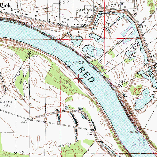 Topographic Map of Saucier Landing, LA