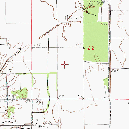 Topographic Map of South Vick Oil Field, LA