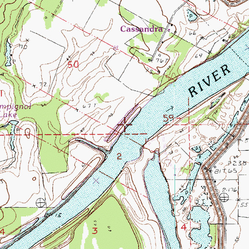 Topographic Map of Upper Ashland Landing, LA