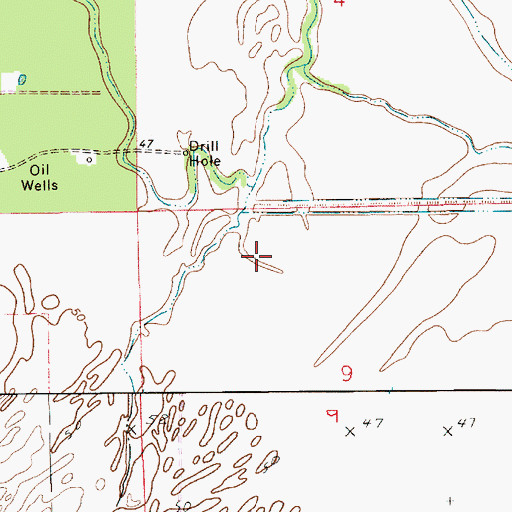 Topographic Map of Vick Oil Field, LA