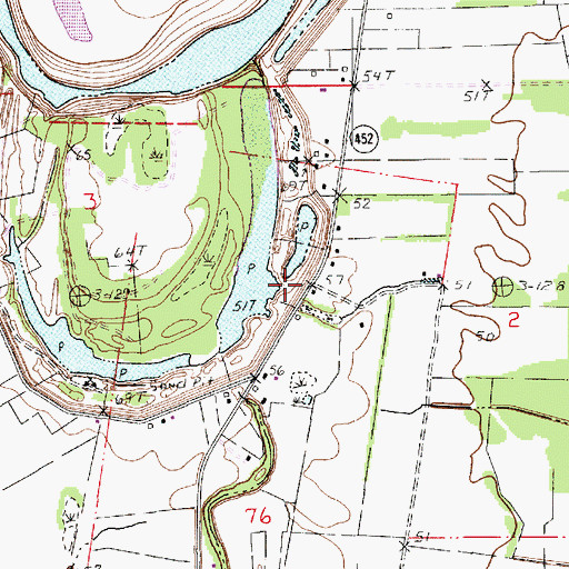 Topographic Map of Wares Landing (historical), LA