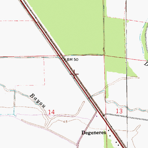 Topographic Map of Nibot (historical), LA