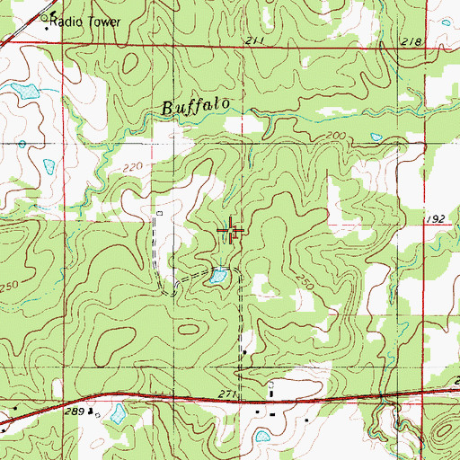 Topographic Map of Buffalo Bayou Gas Field, LA